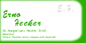 erno hecker business card