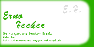 erno hecker business card